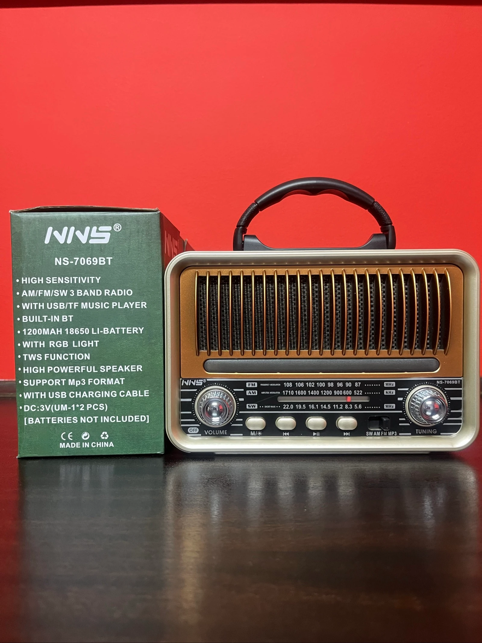 Radio de pilas y batería imita antiguo – photo 3